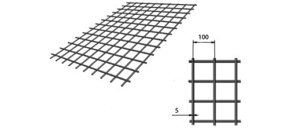 Сетка сварная (дорожная) 100х100х5мм 1,5х2м купить с доставкой в Рогово
