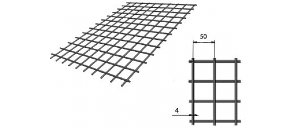 Сетка сварная (дорожная) 50х50х4мм 1х2м купить с доставкой в Рогово